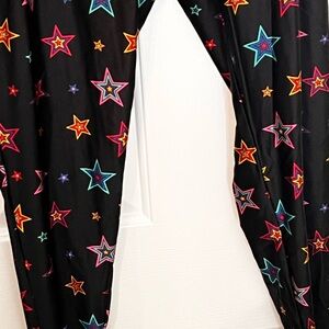 BOLD~ Colorful Star Patterned Black Leggings